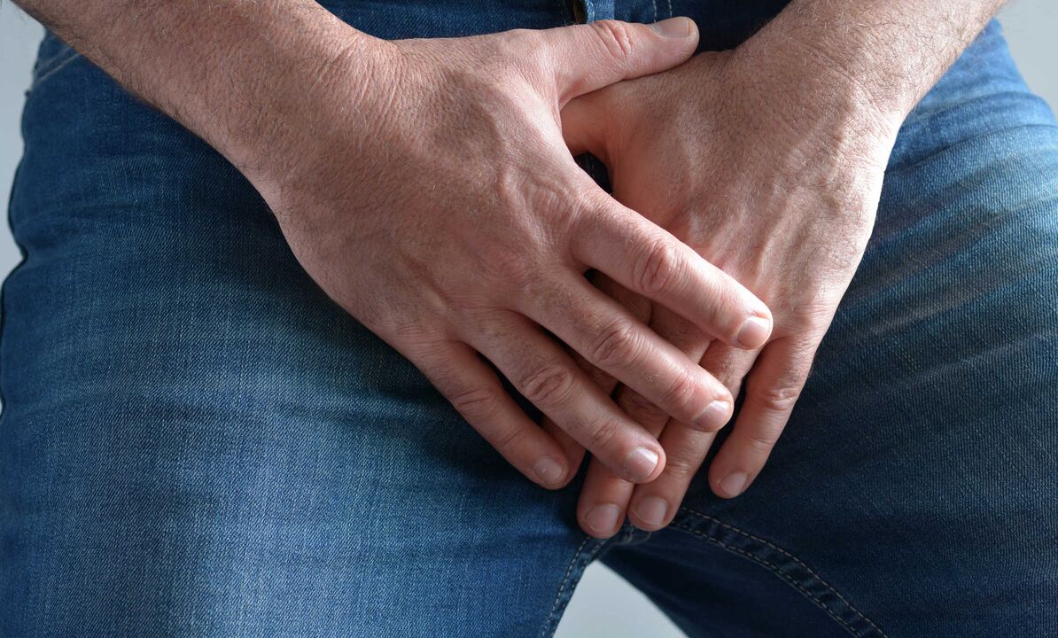 A man suffers from groin discomfort due to a microsurgical penile muscle transplant